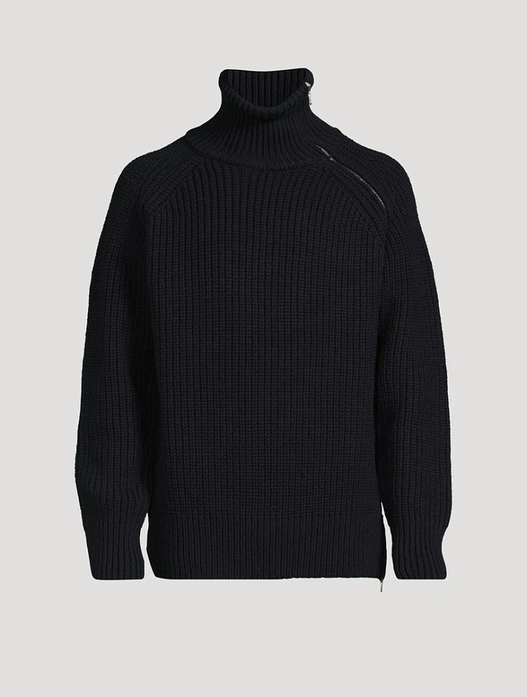Monty Wool Turtleneck Zip Sweater