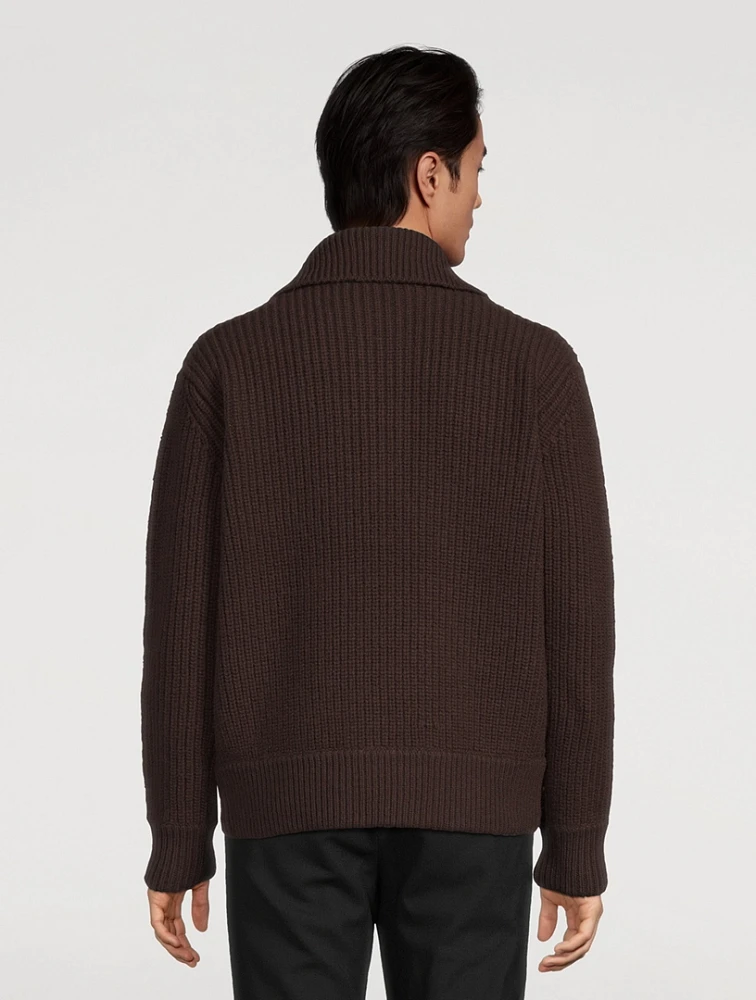 Mudra Wool Long-Sleeve Polo Shirt