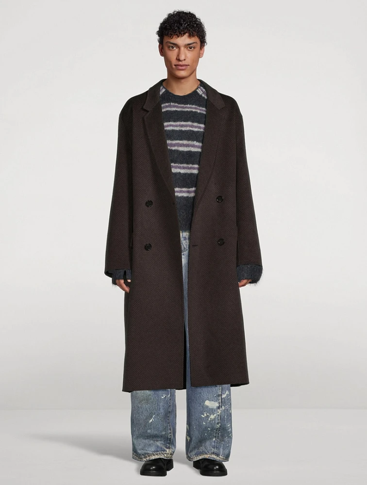 Double-Breasted Wool Coat