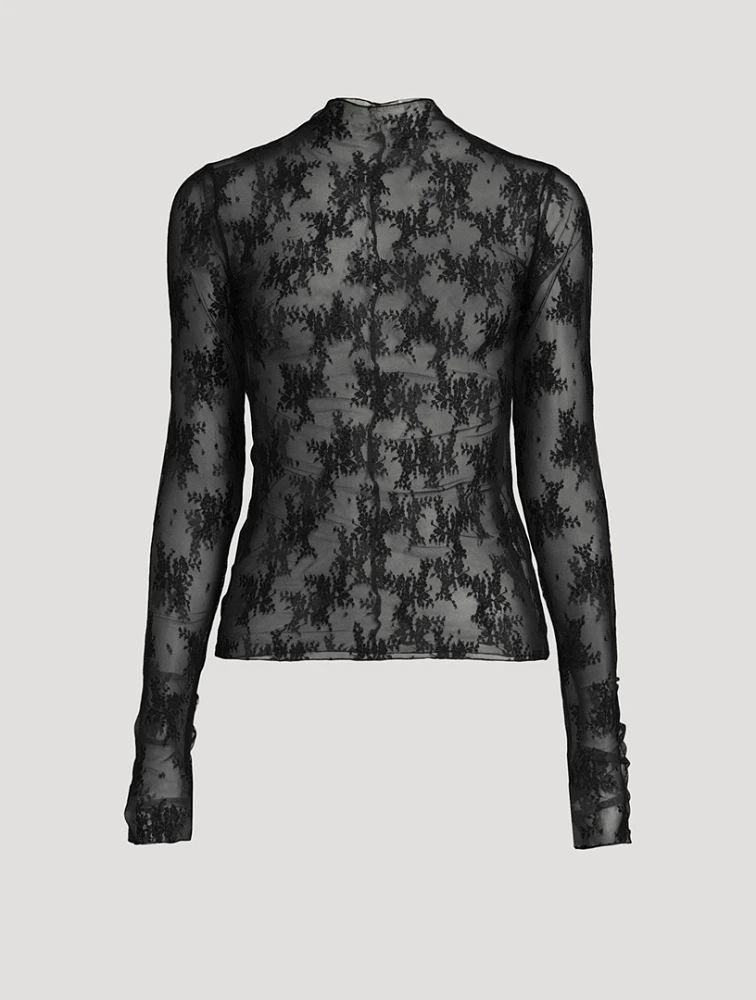 Lady Lux Floral Mesh Top
