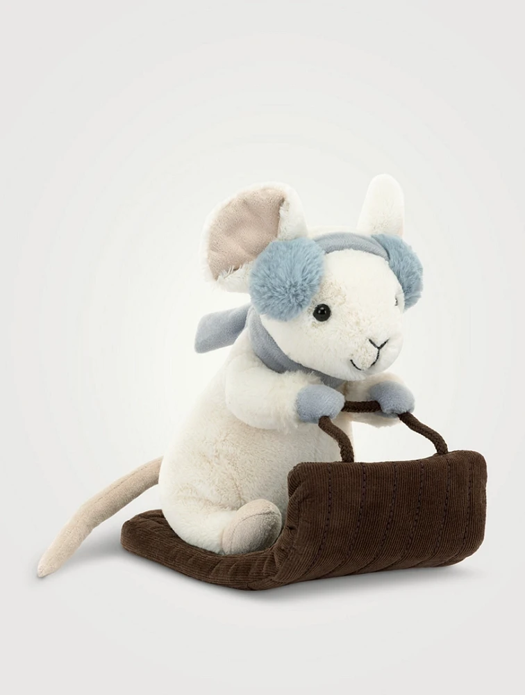 Merry Mouse Sleighing Plush Toy