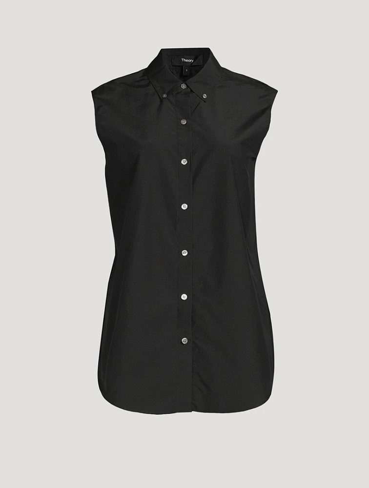 Sleeveless Poplin Shirt