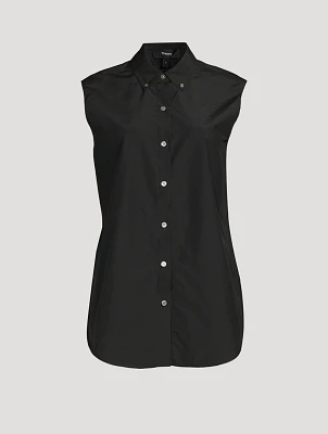 Sleeveless Poplin Shirt