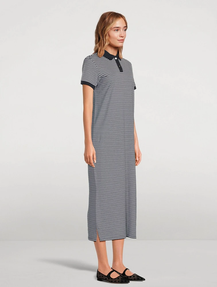 Polo Dress Stripe Print