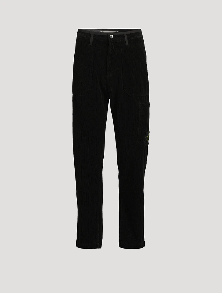 Corduroy Tapered-Leg Pants