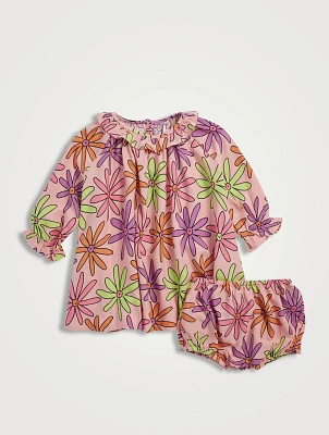 Lazy Daisy Dress And Bloomers Set