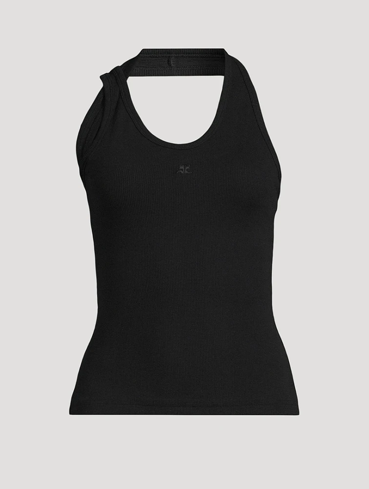 Rib-Knit Halter Top