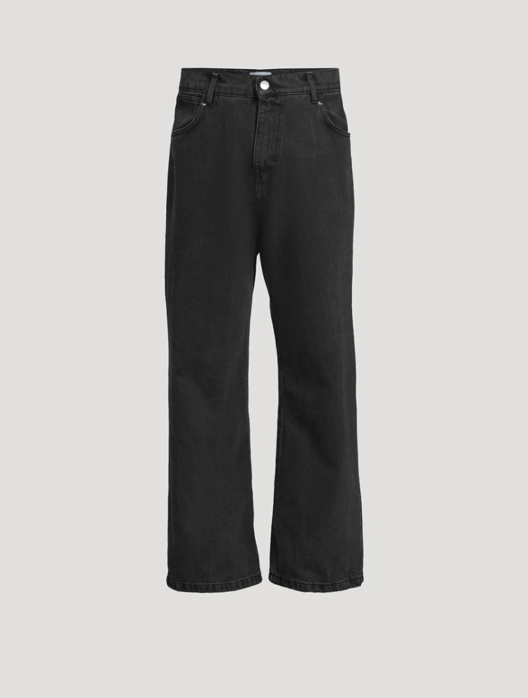 Embroidered Dove Baggy Jeans
