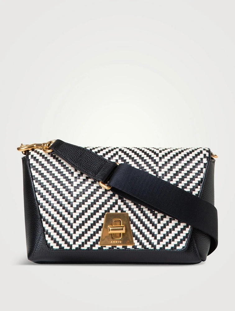Small Anouk Braided Leather Crossbody Bag