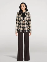 Cut-Away Blazer Check Print