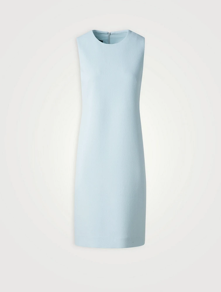 Wool Crêpe Double-Face Sheath Dress