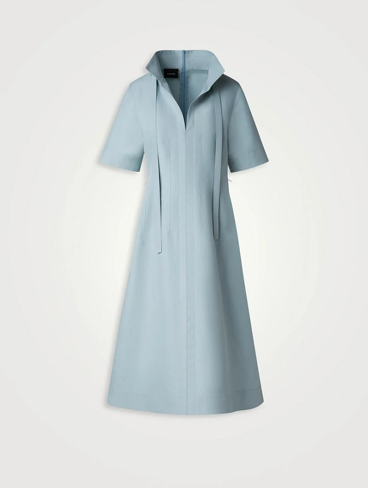 Cotton Poplin Midi Dress