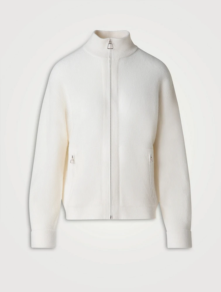 Cashmere Zip Cardigan