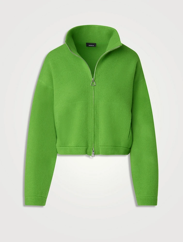 Cashmere Zip Cardigan