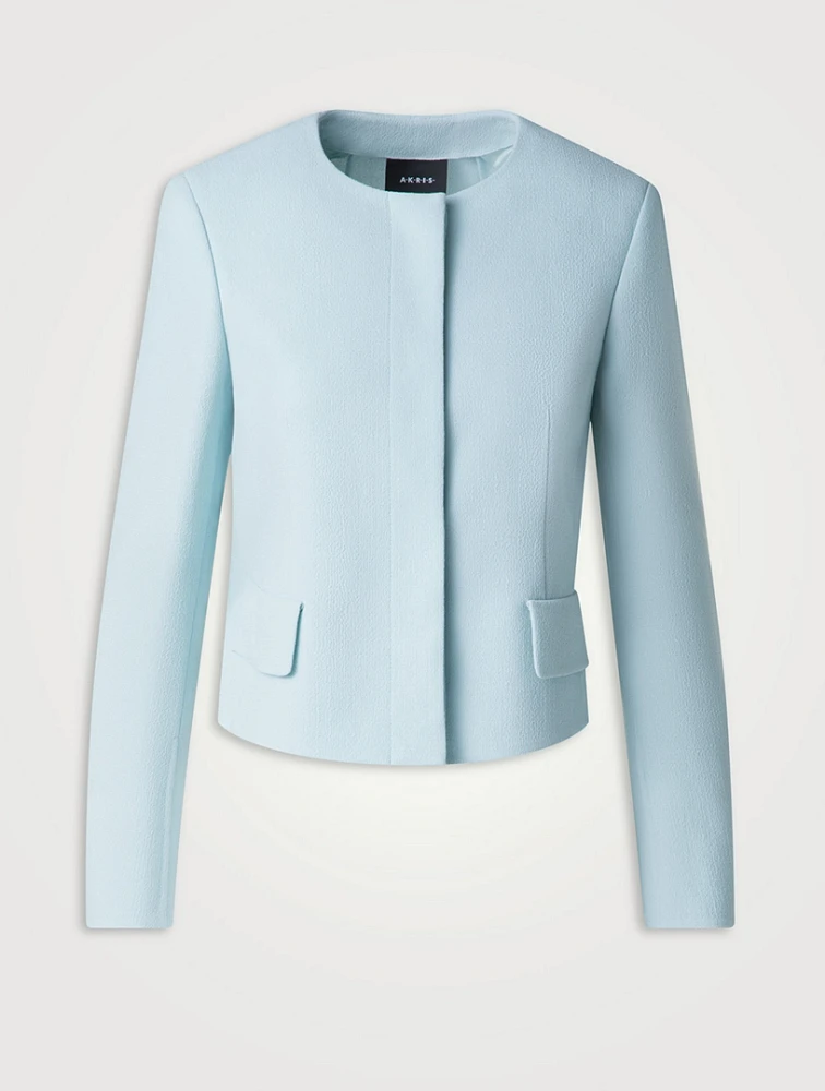 Adriana Wool Crêpe Double-Face Jacket