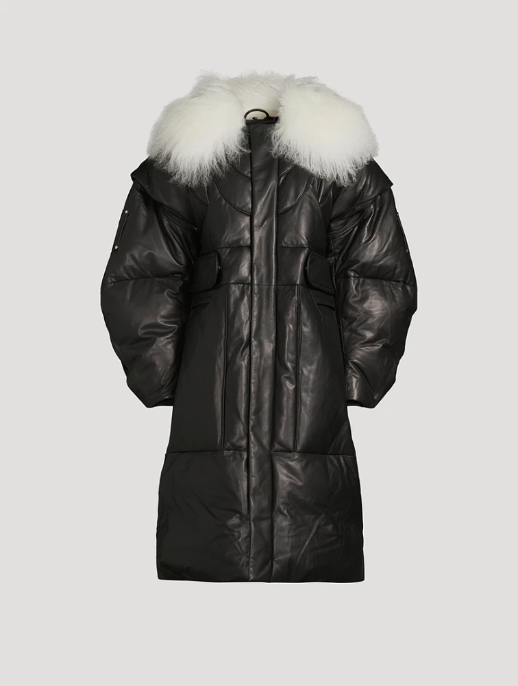 Moose Knuckles x Luar Leather Down Parka