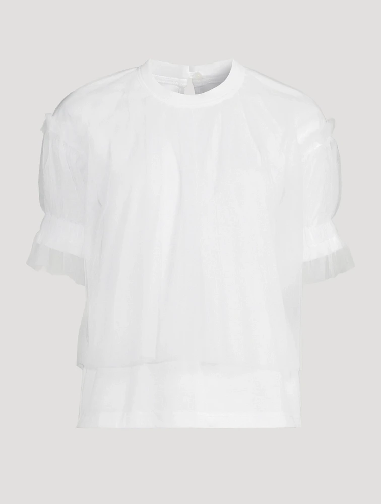 Tulle Overlay T-Shirt