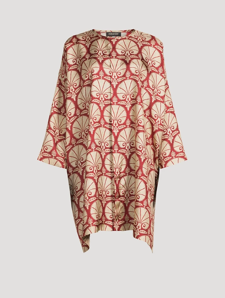 Silk Shirt Ottoman Carnation Print