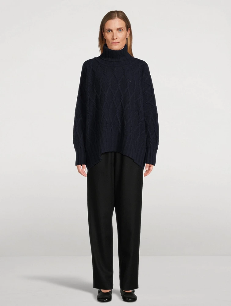 Wool And Silk Tapered Trousers
