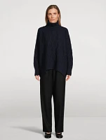 Wool And Silk Tapered Trousers