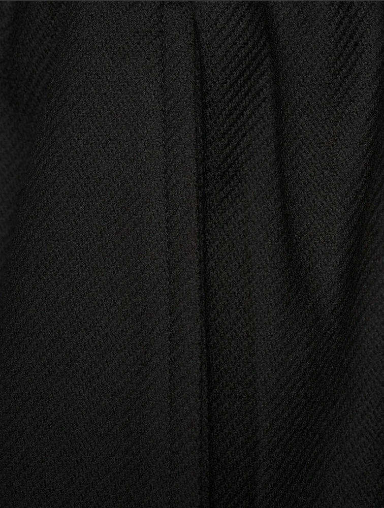 Wool And Silk Tapered Trousers