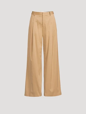 Pleated Wide-Leg Trousers