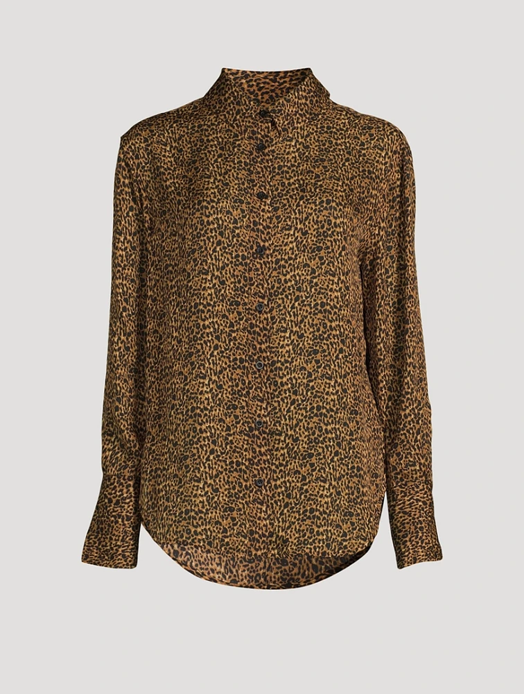 The Standard Silk Shirt Leopard Print