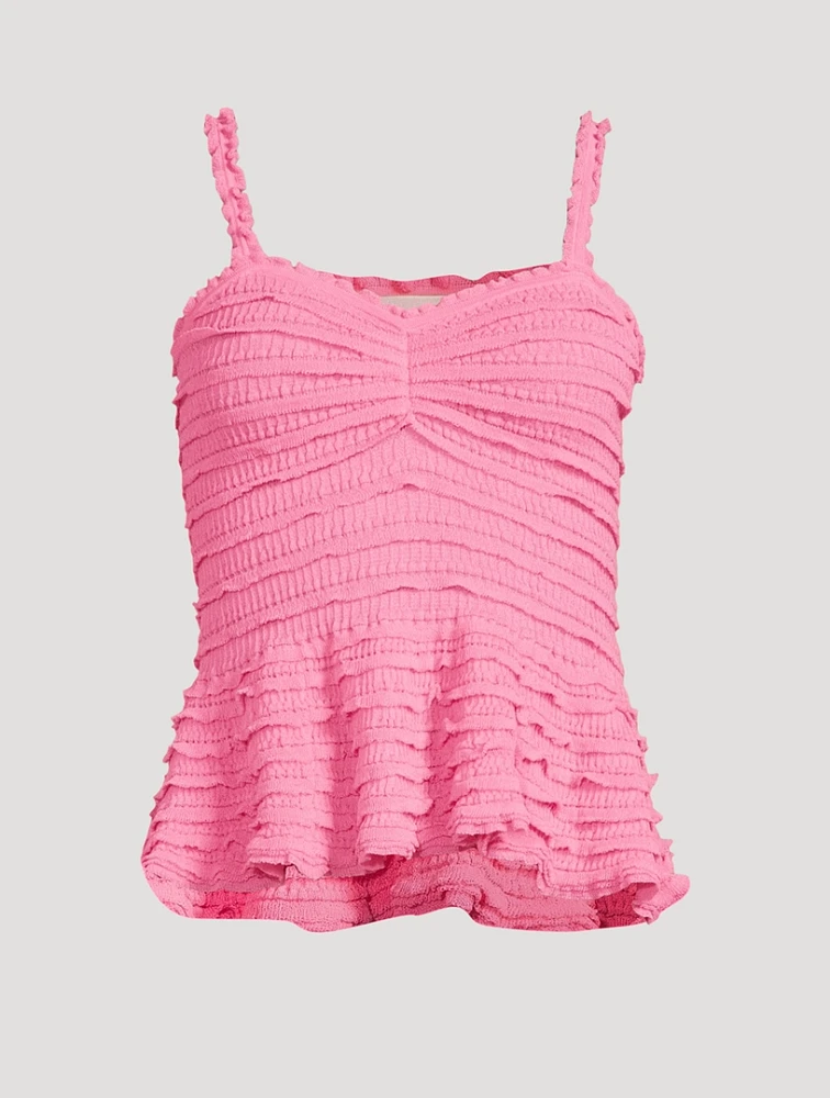 Azami Ruffled Peplum Top