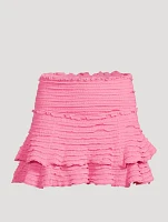 Macaw Ruffled Mini Skirt