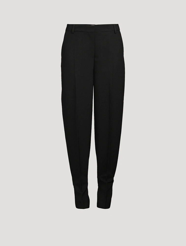 Slouch Trousers With Buckled Cuffs