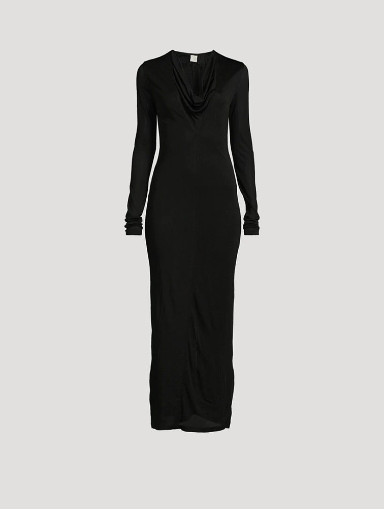 Draped Jersey Maxi Dress