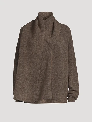 Draped Scarf Sweater