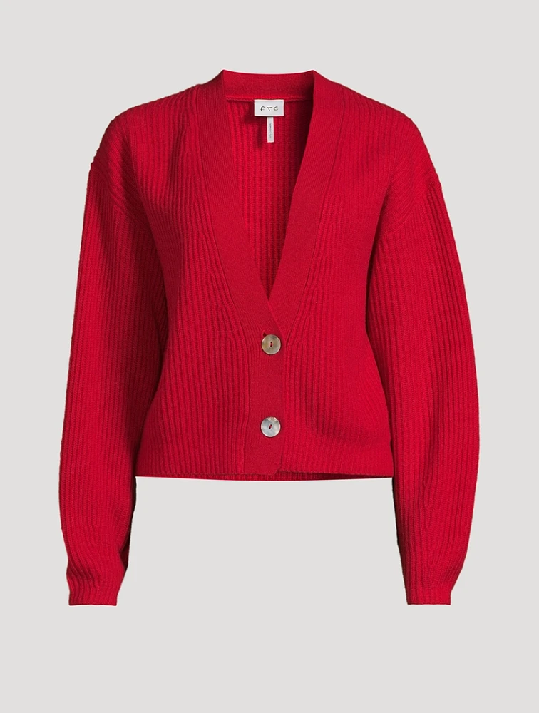 Fair Trade Cashmere Deep V-Neck Cardigan