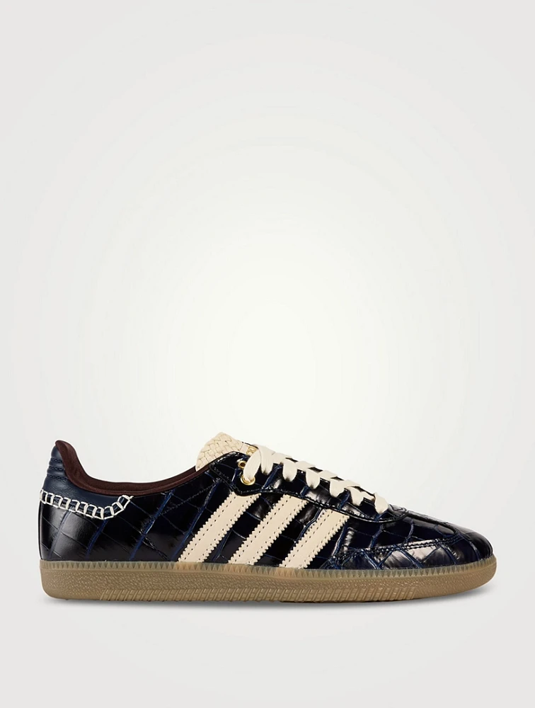 adidas x Wales Bonner Samba Croc-Embossed Leather Sneakers