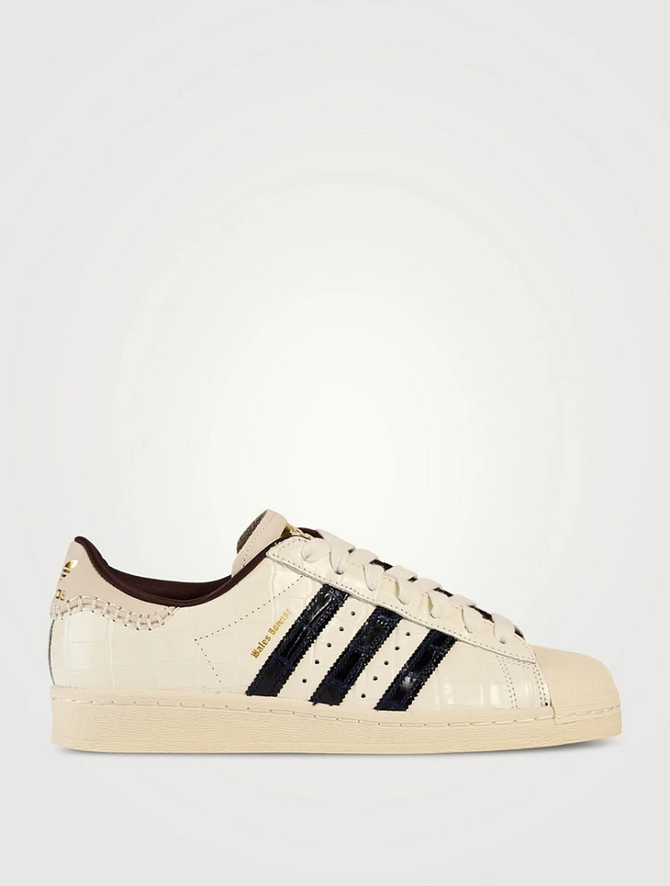 adidas x Wales Bonner Superstar Croc-Embossed Leather Sneakers