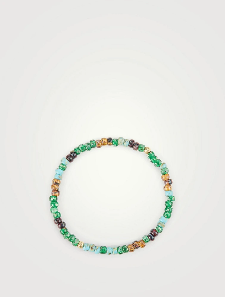 Green Japanese Miyuki Beaded Bracelet