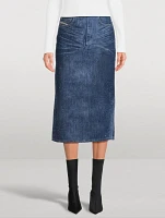 Rhinestone Denim Pencil Skirt