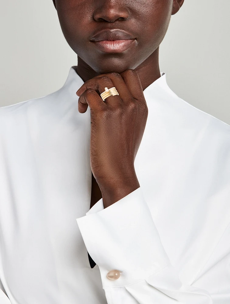 Blast Rose Gold Ring With Diamonds