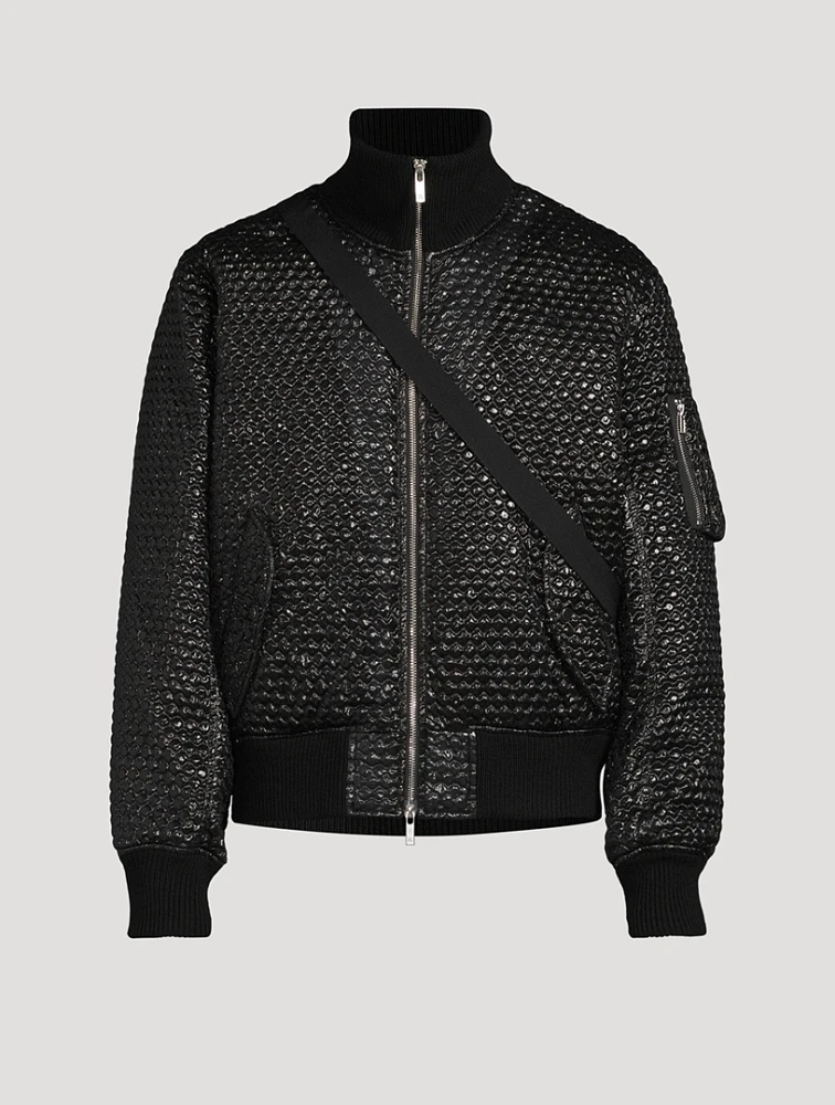 Seatbelt Bubble Wrap Bomber Jacket