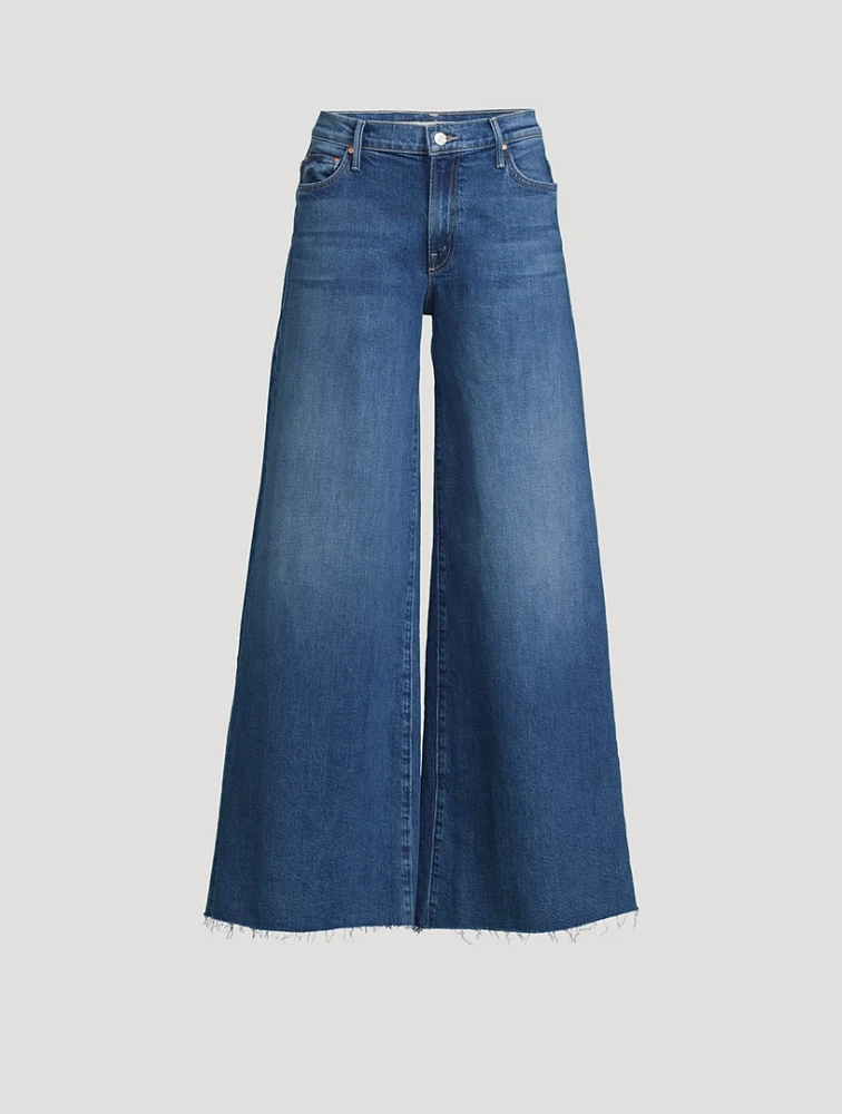 The Swisher Sneak Fray Wide-Leg Jeans
