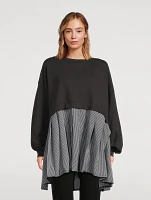 Eleanor Mixed-Media Sweatshirt