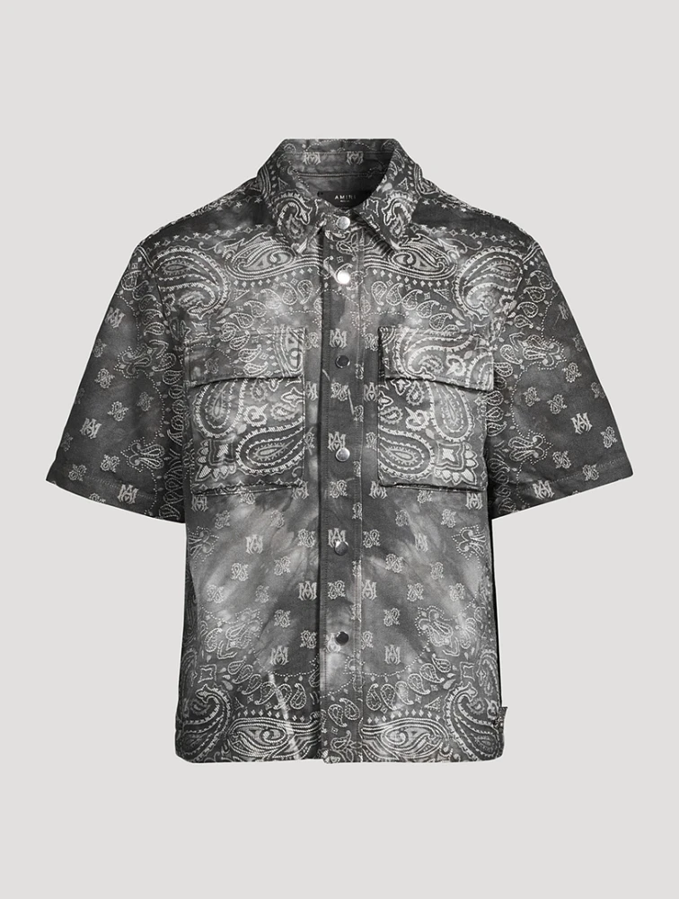 Tie-Dye Bandana Short-Sleeve Shirt