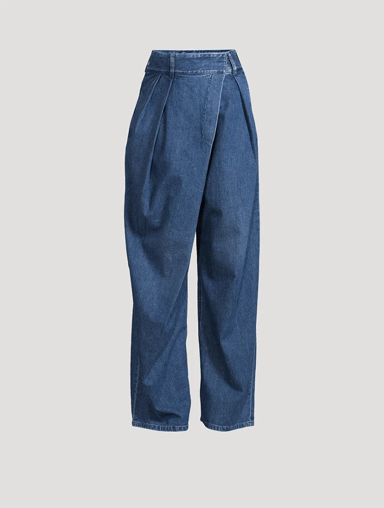 Wrap Wide Leg Jeans
