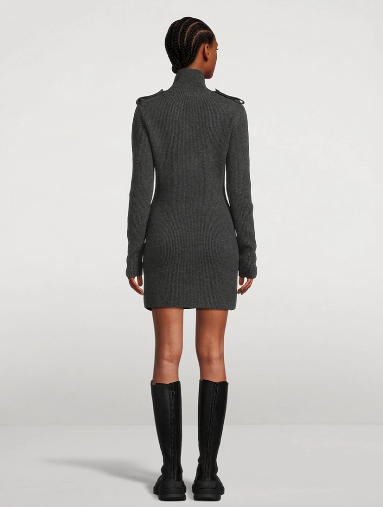 Rib-Knit Mini Dress