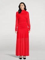 Paula Sheer Crêpe Jersey Maxi Dress