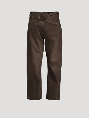 Crossover Wide-Leg Jeans