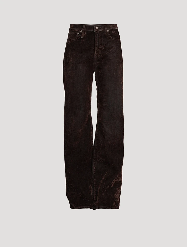 Jane Flocked Bootcut Jeans