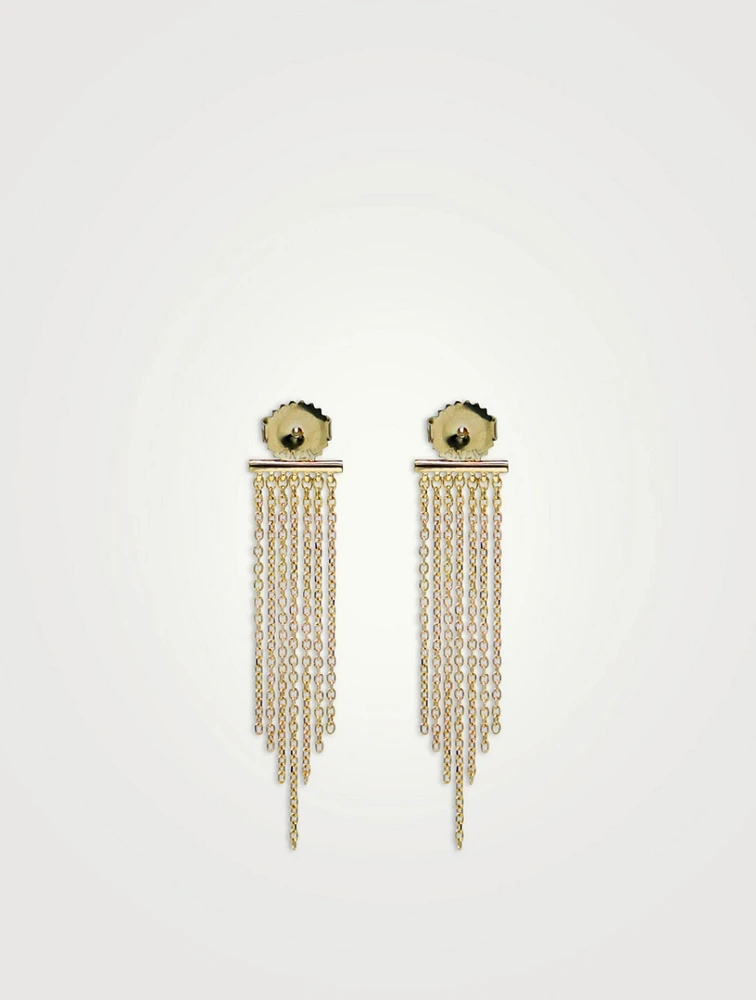 Cléo 14K Gold Long Fringe Earring Backings