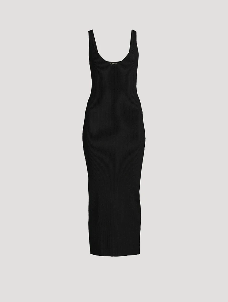Virgo Rib-Knit Midi Dress