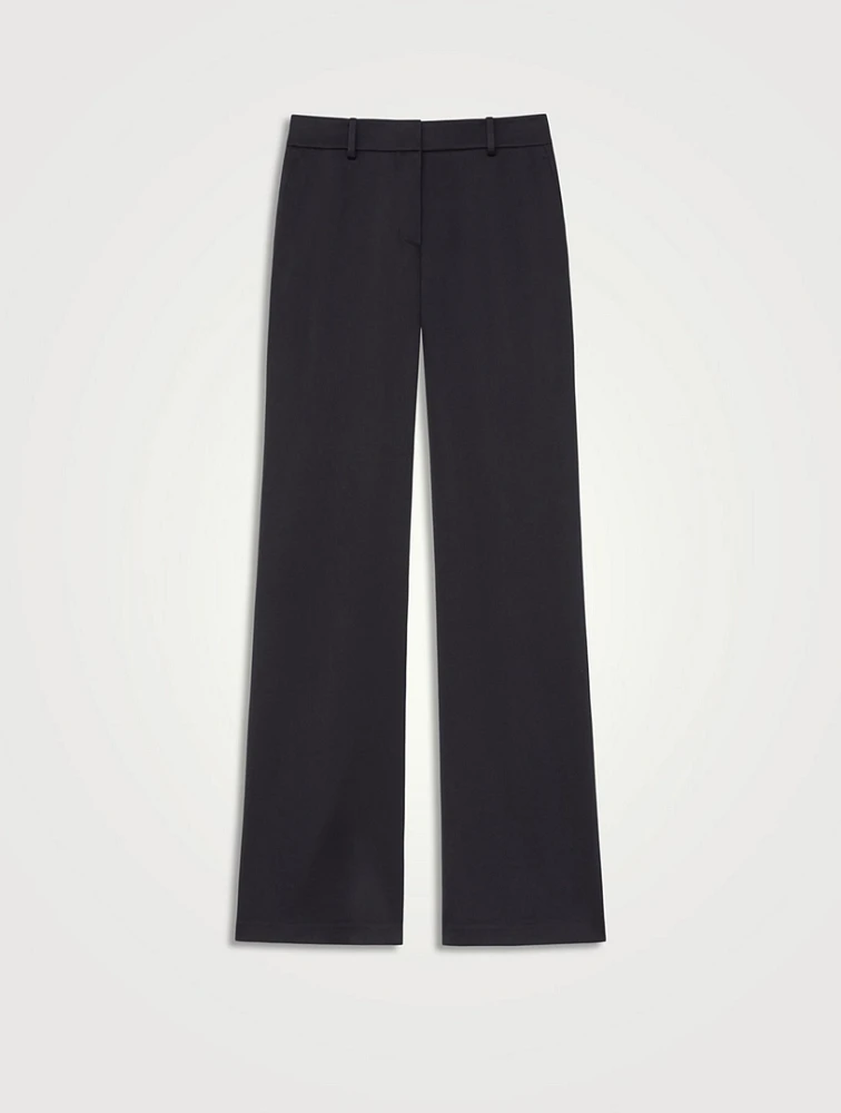 Sullivan Satin Straight-Leg Trousers